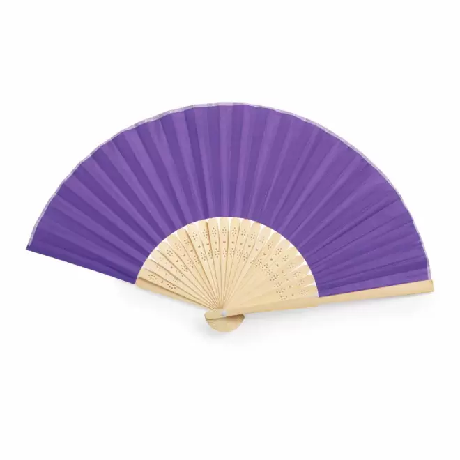 EVENTAIL PERSONNALISABLE EN BAMBOU 'FANNY BAMBOU' - violet