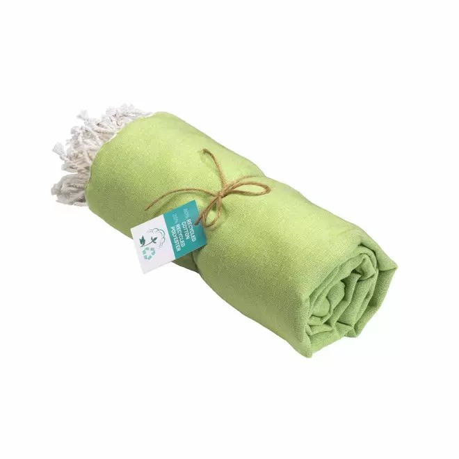 PAREO/FOUTA PERSONNALISABLE 'HORTENSE 180 RECYCLE UNI' - vert pomme