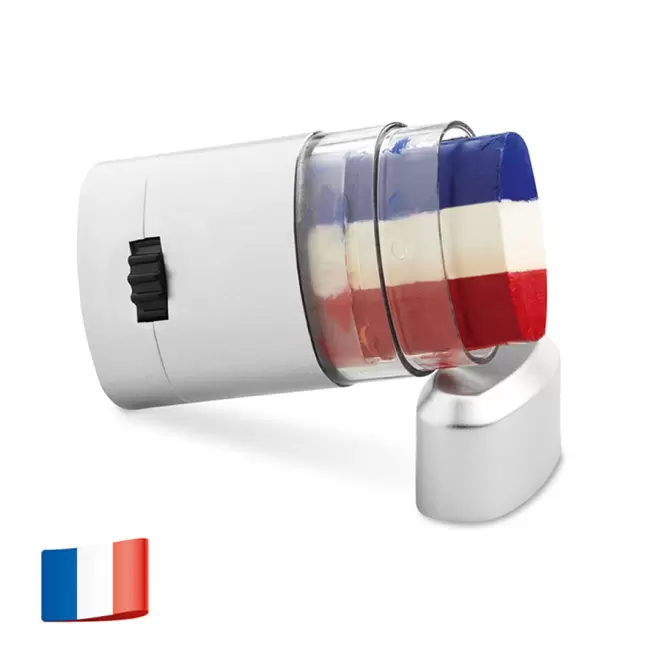 STICK DE MAQUILLAGE DRAPEAU PERSONNALISABLE 'TRIOCOLOR' - bleu/blanc/rouge