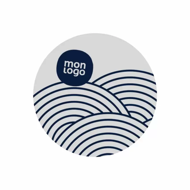 DESSOUS DE VERRE PERSONNALISABLE CARTON 'BINOU' - rond