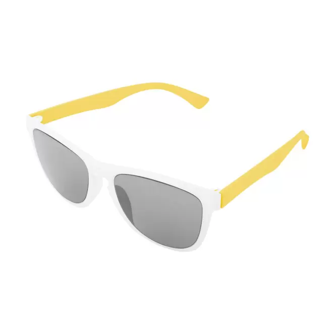 LUNETTES SOLEIL PERSONNALISABLES MIX & MATCH 'SUNWAY' - blanc/jaune