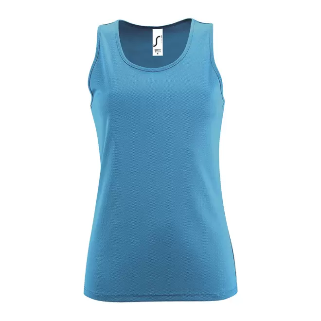 DÉBARDEUR PERSONNALISÉ FEMME 'SPORTY' - aqua