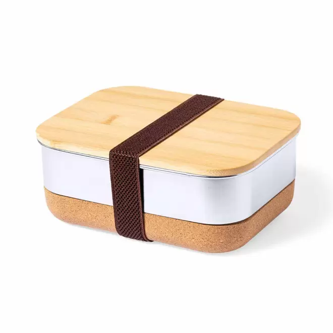 LUNCHBOX 1L PERSONNALISABLE 'KOSILO' - blanc/liège