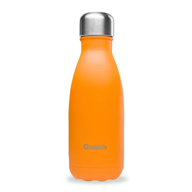 BOUTEILLE ISOTHERME PERSONNALISABLE INOX '260 ML QWETCH®' - orange