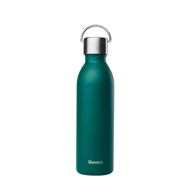 BOUTEILLE ISOTHERME PERSONNALISABLE QWETCH® 'ACTIVE' 600ML - vert emeraude