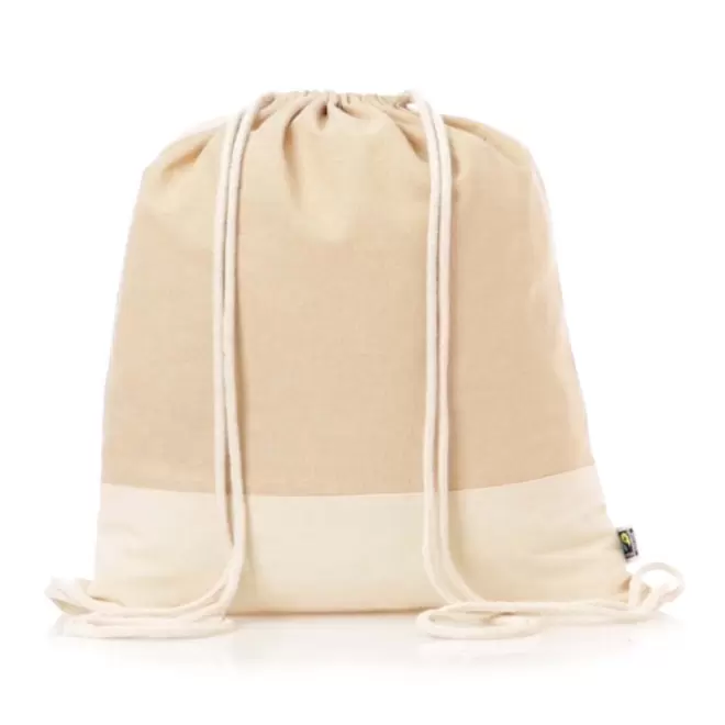 SAC CORDELETTE PERSONNALISABLE FAIRTRADE 'FORCOLI' - naturel