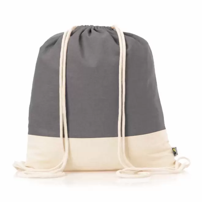SAC CORDELETTE PERSONNALISABLE FAIRTRADE 'FORCOLI' - noir