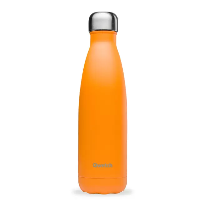 BOUTEILLE ISOTHERME PERSONNALISABLE INOX '500 ML QWETCH®' - orange