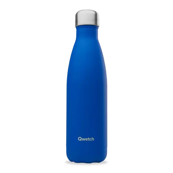 BOUTEILLE ISOTHERME PERSONNALISABLE INOX '500 ML QWETCH®' - bleu majorelle