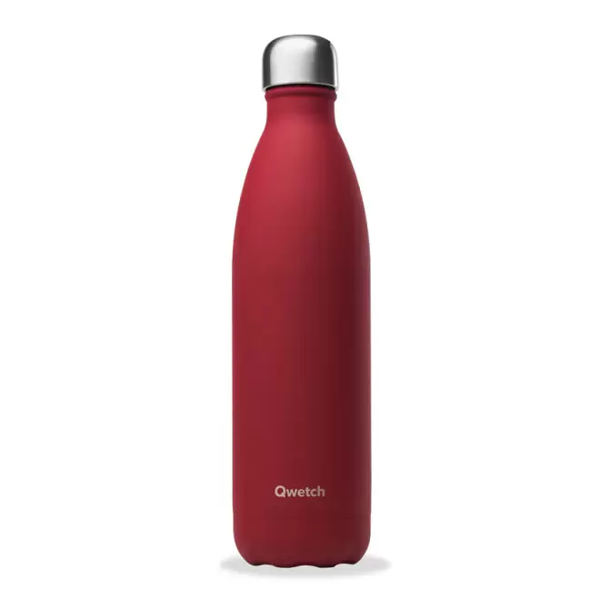 BOUTEILLE ISOTHERME PERSONNALISABLE INOX 750 ML QWETCH® - rouge