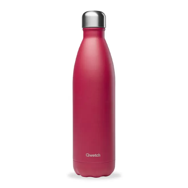 BOUTEILLE ISOTHERME PERSONNALISABLE INOX 750 ML QWETCH® - framboise