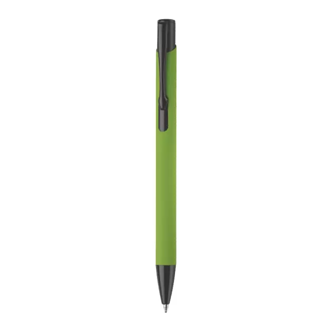 STYLO PUBLICITAIRE EN ALUMINIUM 'SOFTLY BLACK' - vert clair