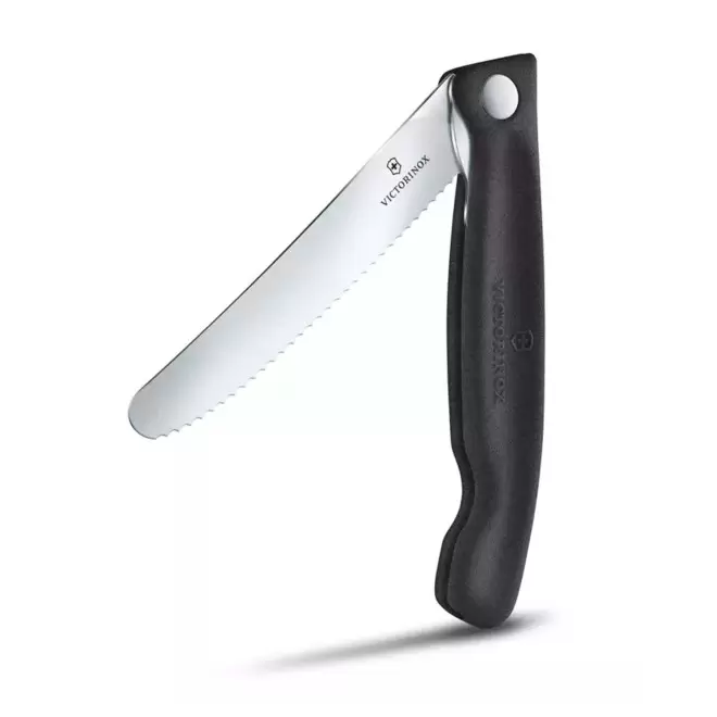 COUTEAU OFFICE PERSONNALISABLE 'SWISS CLASSIC PLIANT' - noir