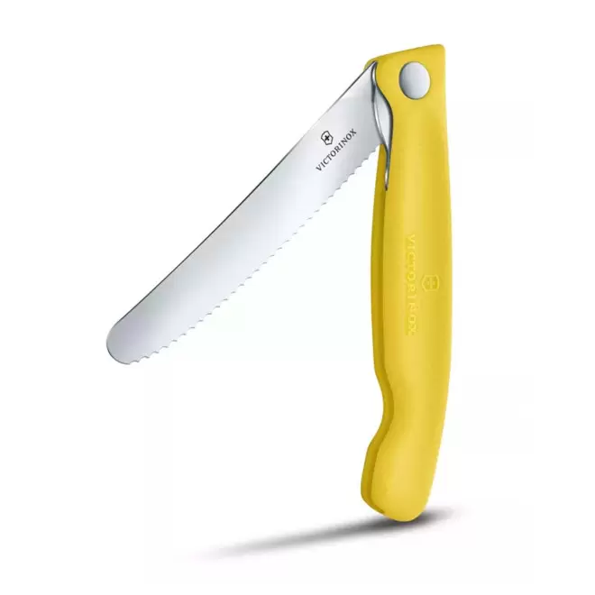 COUTEAU OFFICE PERSONNALISABLE 'SWISS CLASSIC PLIANT' - jaune