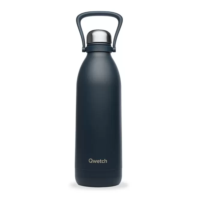 BOUTEILLE ISOTHERME PERSONNALISABLE INOX '1,5L QWETCH®' - gris foncé