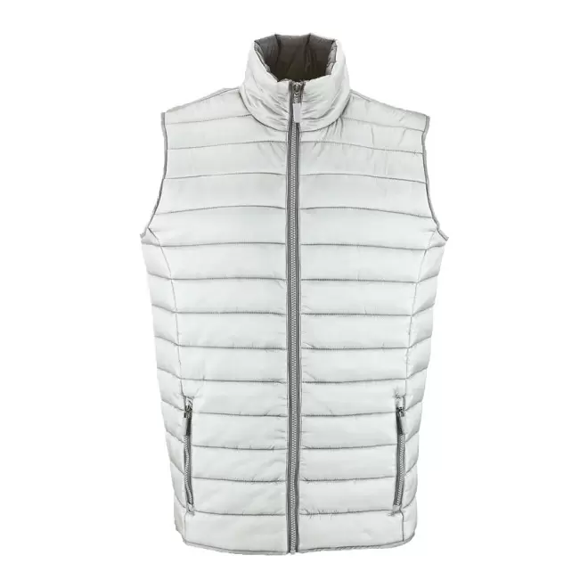 DOUDOUNE PUBLICITAIRE SANS MANCHE HOMME 'WAVE' - gris métal