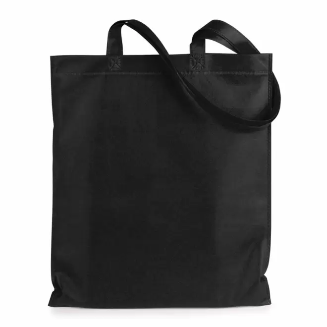 SAC SHOPPING PERSONNALISABLE ANSES LONGUES 'BONITO 70 GR' - noir