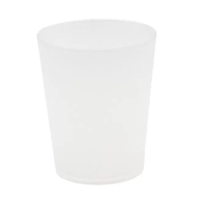 GOBELET RÉUTILISABLE PERSONNALISABLE QUADRI 15 CL 'CUP' - transparent givré
