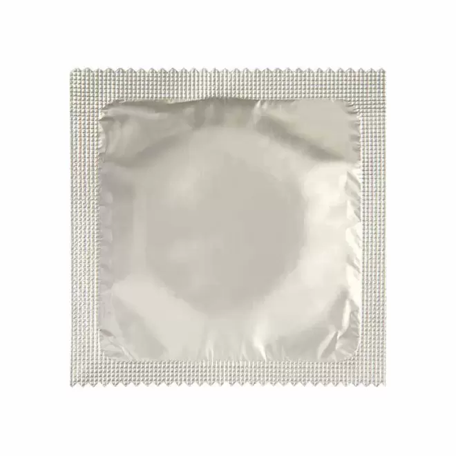 PRÉSERVATIF PERSONNALISABLE AVEC FOIL 'UNO SHINY' - argenté