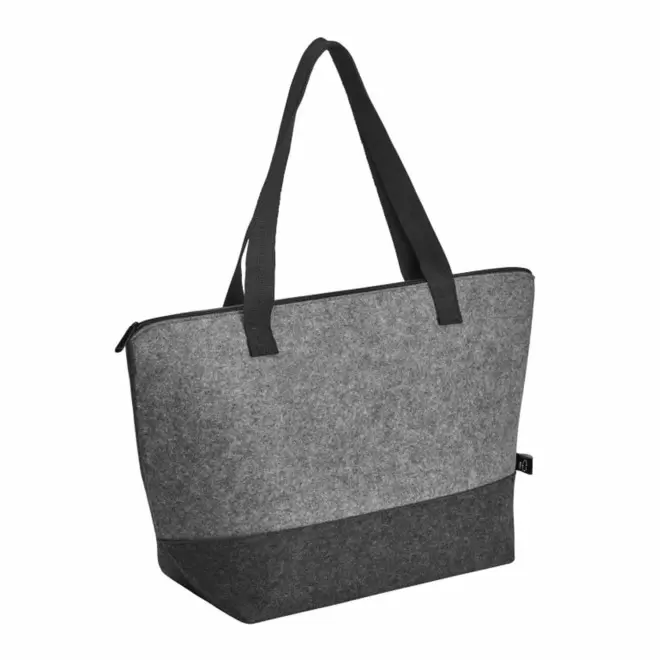 CABAS PERSONNALISABLE EN FEUTRINE RPET 'TALMA' - gris chiné