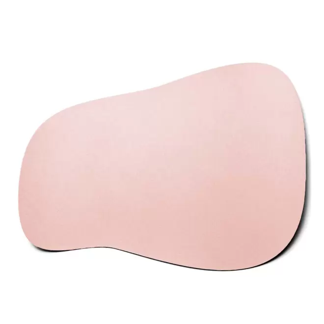 SET DE TABLE PERSONNALISABLE MIF EN CUIR RECYCLE 'MARGAUX' - rose