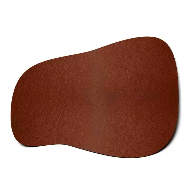 SET DE TABLE PERSONNALISABLE MIF EN CUIR RECYCLE 'MARGAUX' - terracotta