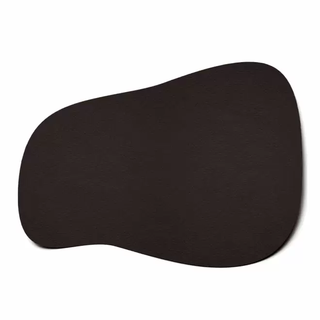 SET DE TABLE PERSONNALISABLE MIF EN CUIR RECYCLE 'MARGAUX' - chocolat