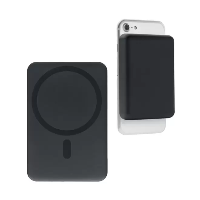POWERBANK MAGSAFE MAGNETIQUE 5000 MAH PERSONNALISABLE 'MALDRO' - noir