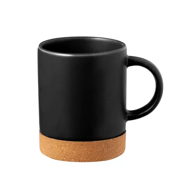 MUG EN CERAMIQUE ET LIEGE PERSONNALISABLE 'MARLINA' - noir