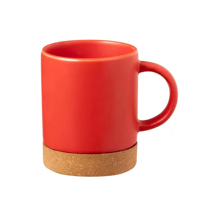 MUG EN CERAMIQUE ET LIEGE PERSONNALISABLE 'MARLINA' - rouge
