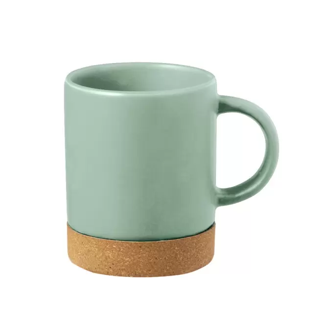 MUG EN CERAMIQUE ET LIEGE PERSONNALISABLE 'MARLINA' - vert
