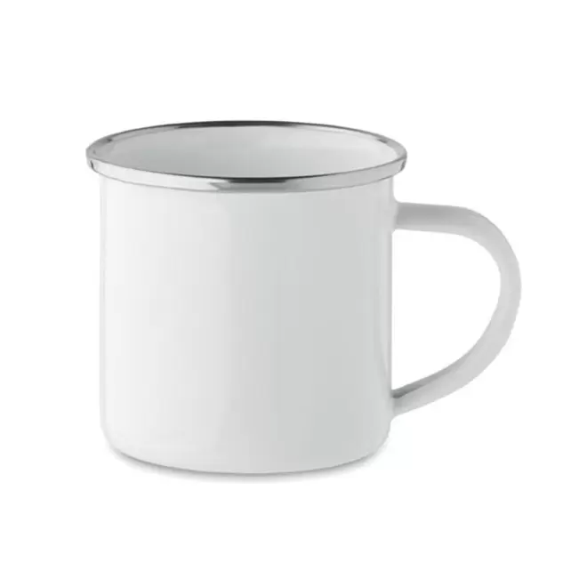 MUG EN METAL 200ML PERSONNALISABLE 'RANIA' - blanc