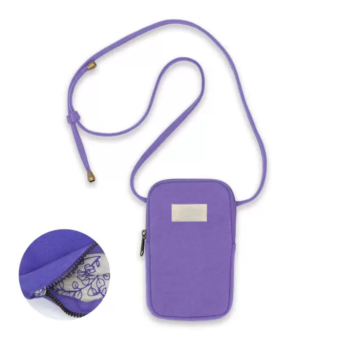 SACOCHE TELEPHONE PERSONNALISABLE STUDIO BY HINDBAG 'THEO' - lavande