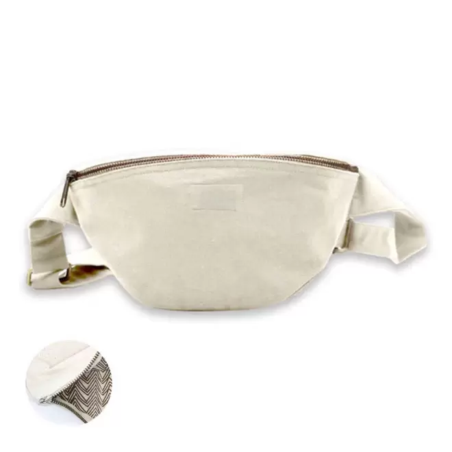 SAC BANANE PERSONNALISABLE COTON STUDIO BY HINDBAG 'VALENTINA' - écru