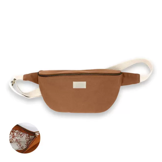 SAC BANANE PERSONNALISABLE EN COTON STUDIO BY HINDBAG 'ANTOINE' - cuivre