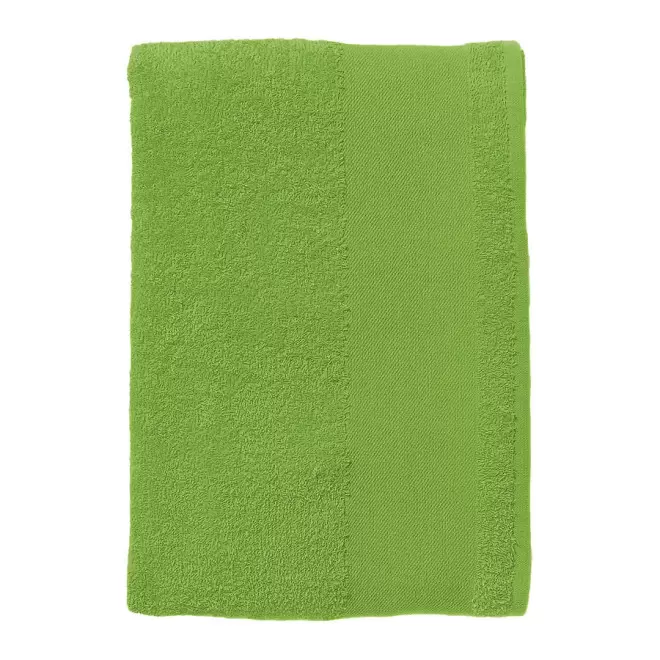 SERVIETTE DE TOILETTE PERSONNALISÉE COULEUR 50x100 CM 'ISLAND' - vert pomme