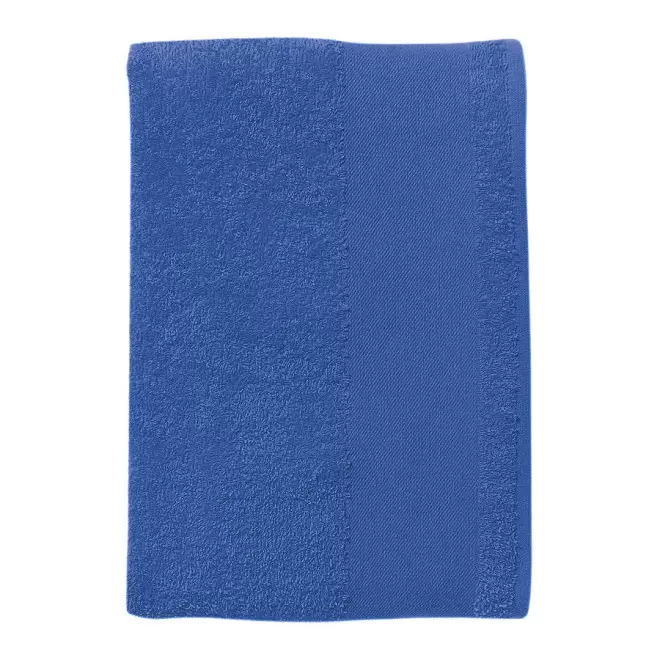 SERVIETTE DE BAIN PERSONNALISÉE COULEUR 70x140 CM 'ISLAND' - bleu royal