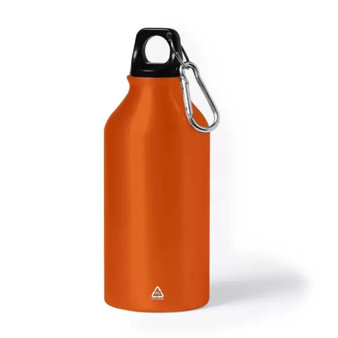 GOURDE ALUMINIUM PUBLICITAIRE 400 ML 'EVEREST RECYCLE' - orange