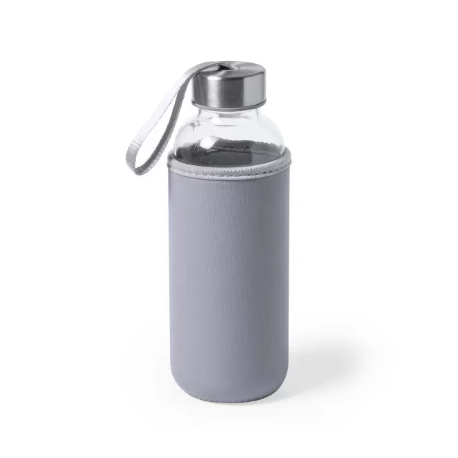 BOUTEILLE EN VERRE PERSONNALISABLE 'MALDEN' - gris