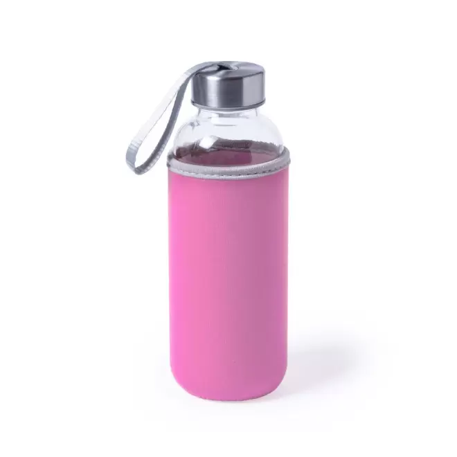 BOUTEILLE EN VERRE PERSONNALISABLE 'MALDEN' - rose