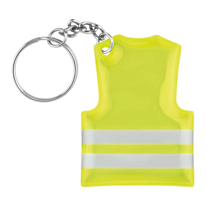 PORTE-CLÉS RÉFLÉCHISSANT PERSONNALISÉ 'OVIO' - jaune