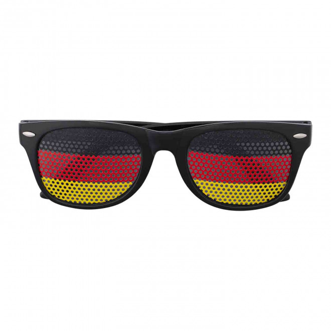 LUNETTES DE SUPPORTER PERSONNALISABLES 'FANSUN' - noir/rouge