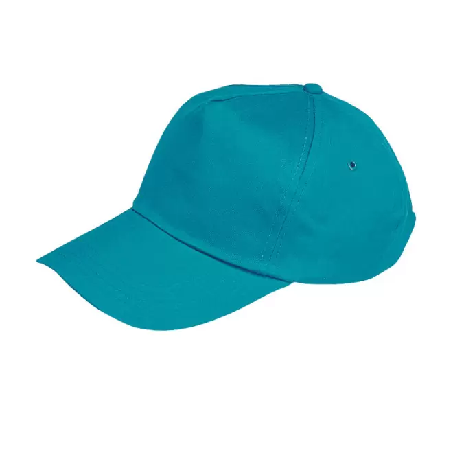 CASQUETTE PUBLICITAIRE 5 PANS 'ANTO' 165 GR/M² - turquoise