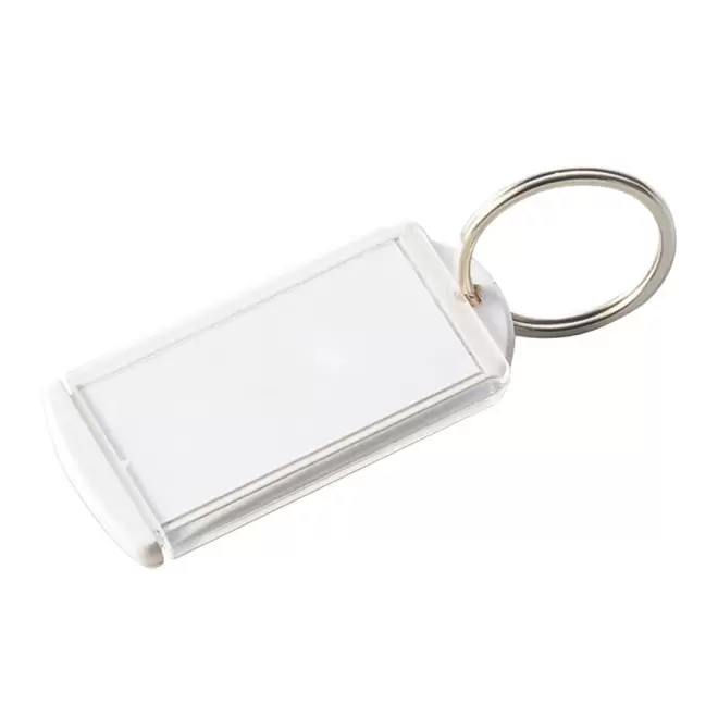 PORTE-CLÉS PORTE-ÉTIQUETTE PUBLICITAIRE 'PITTA' - blanc
