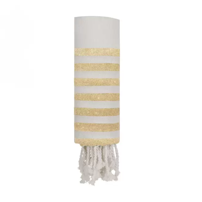 PAREO/FOUTA 180G PERSONNALISABLE 'SOLINE PAILLETTES' - doré