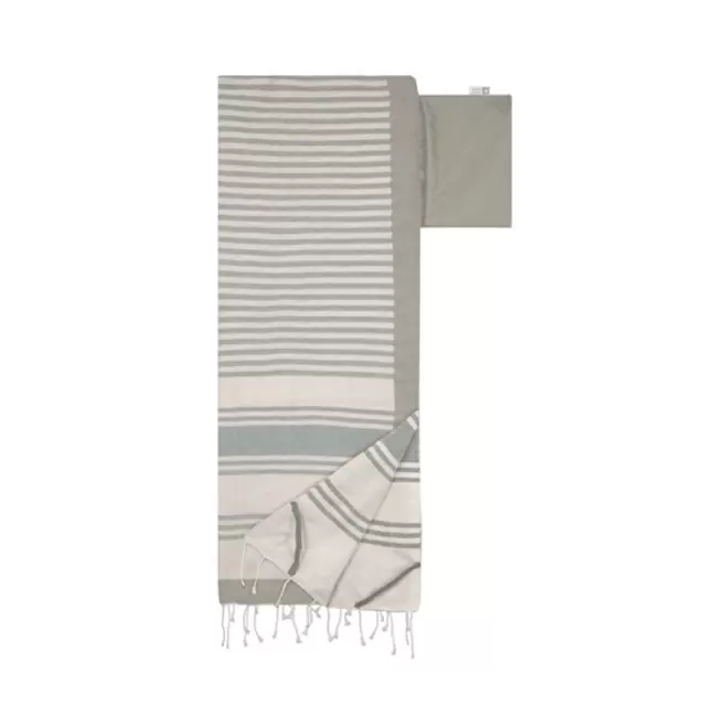 FOUTA CHAISE LONGUE PERSONNALISABLE 'LOUMA' - gris