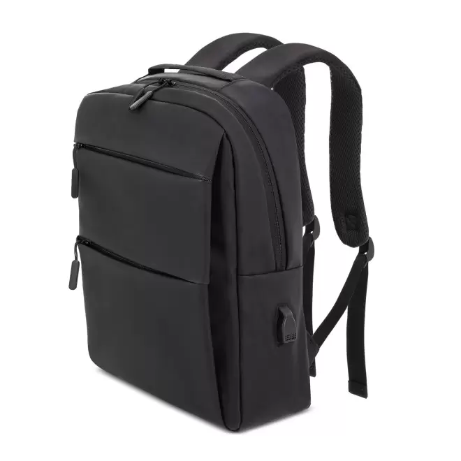 SAC A DOS CONNECTE PERSONNALISABLE 'OGLIO CONNECT PU' - noir