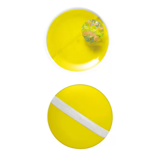 JEU DE BALLE À VENTOUSES PUBLICITAIRE 'PRAIA' - jaune