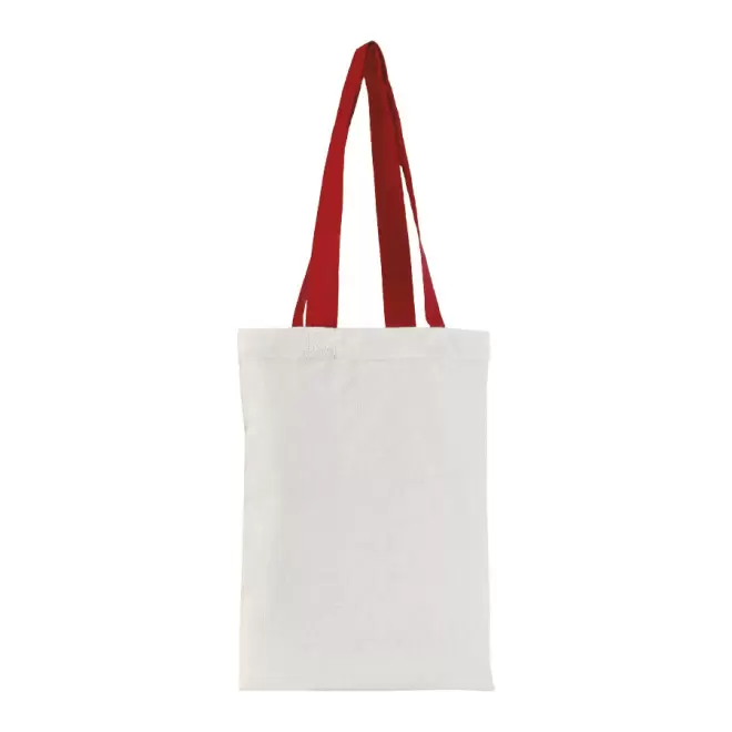 TOTE BAG PUBLICITAIRE COTON ANSES LONGUES 'MINI AURIANA' 130 GR/M² - rouge