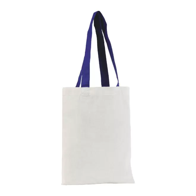 TOTE BAG PUBLICITAIRE COTON ANSES LONGUES 'MINI AURIANA' 130 GR/M² - bleu royal